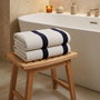 Mijolnir Cizgi Juego de Toallas de Baño Crema y Negro